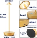 7MD Table Lamp Rechargeable Unique Bedside LED Light With 3 Brightness Level Table Light Model: 7MD2404