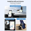 7MD Car Universal Windshield Phone Holder With 360 Degree Adjustable Viewing Angle