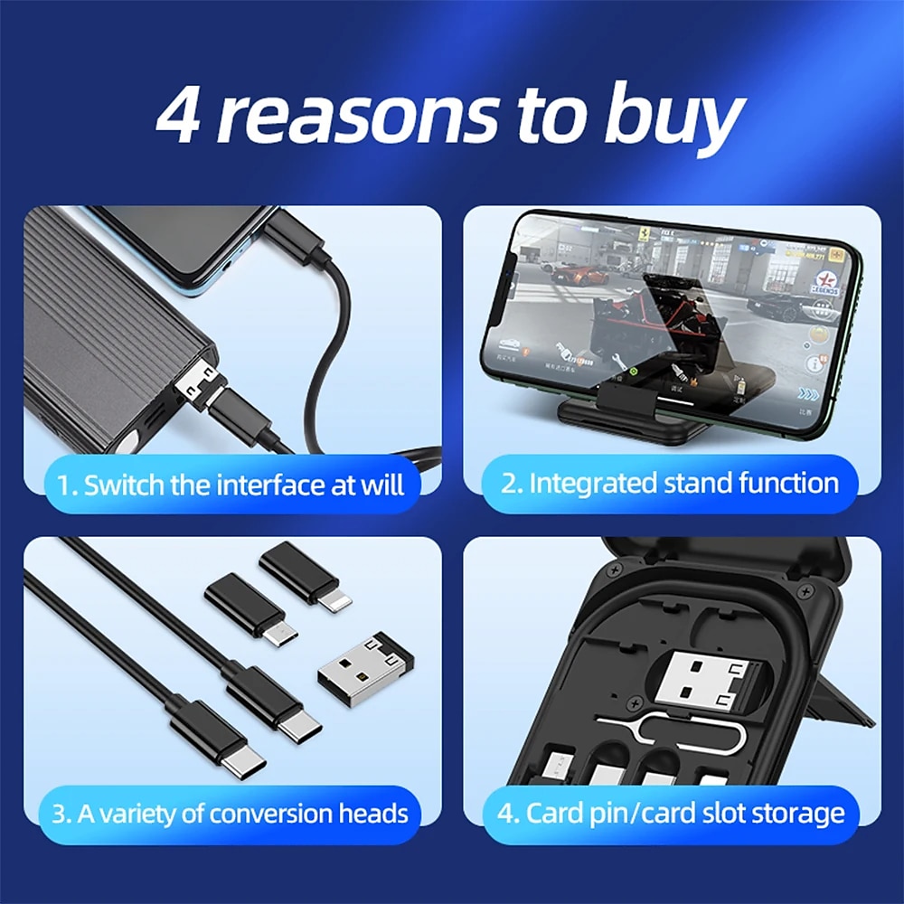 7MD 6 in 1 Multi-Functional Travel Charging Box