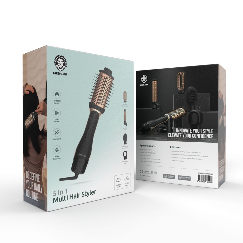 Green Lion 5 in 1 Multi Hair Styler | GN5N1EHSTGDBK |