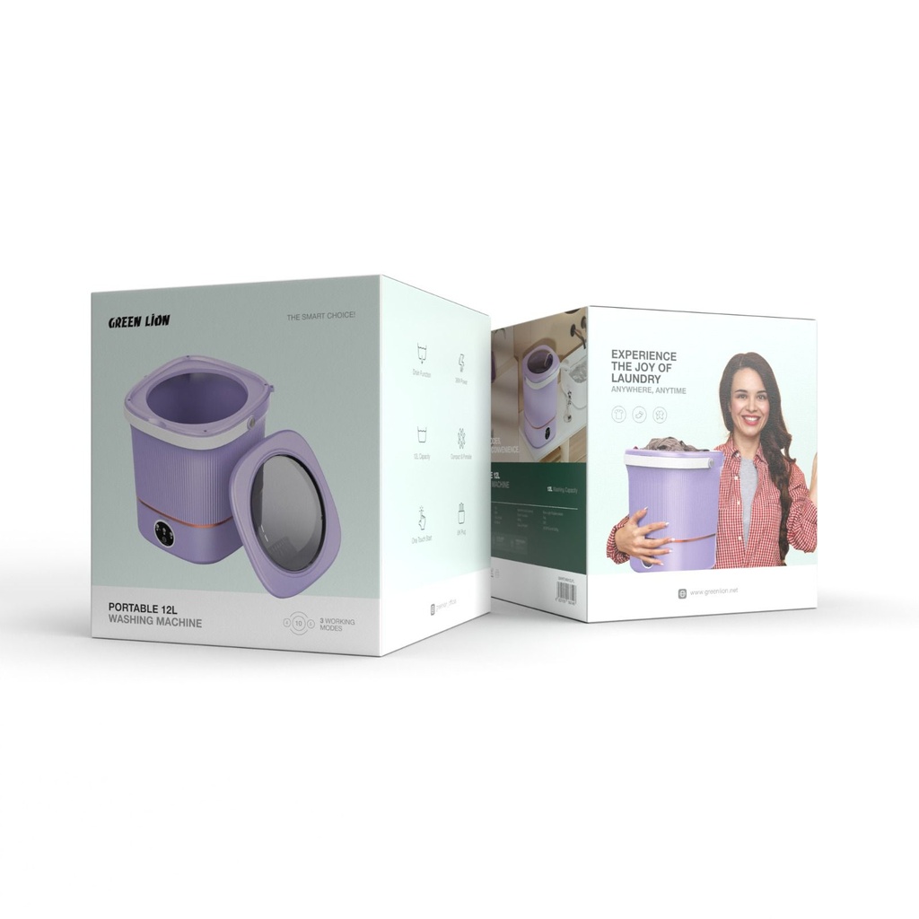 Green Lion Portable 12L Wasing Machine - Purple | GNPRTWM12LPL |
