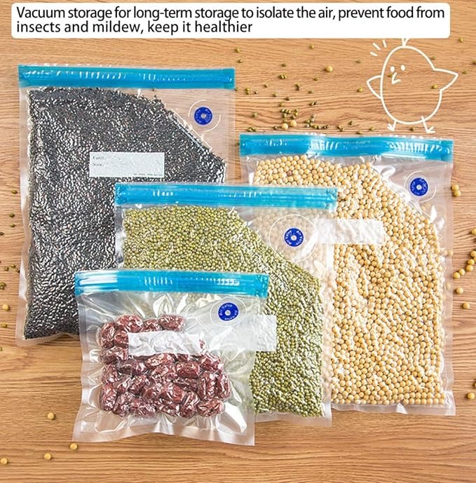 7MD USB Rechargeable Portable Vacuum Sealing Machine + 50 Pcs Reuseable Vacuum Air Bags | 7MD2427 |