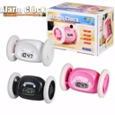 New LCD Display Running Alarm Clock Creative Runaway Wheel Rolling Snooze Alarm Clock Toy for Kids