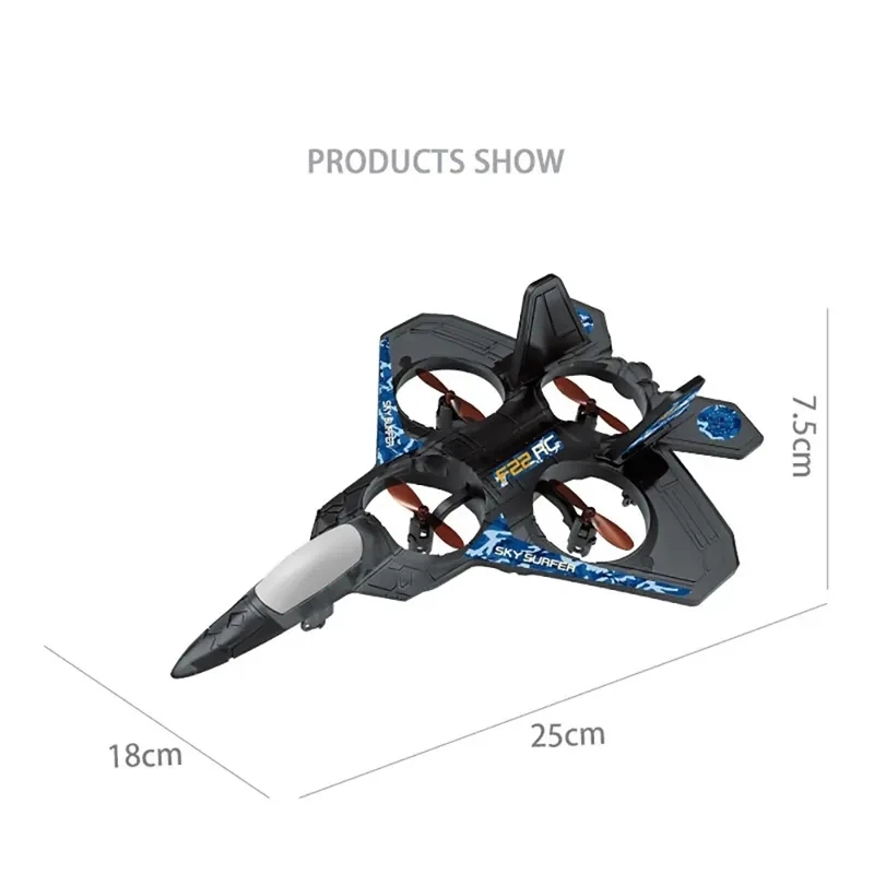 A&T Toy Remote Control Drone Plane Toy With Colorful LED Lights 2.4G EO-22
