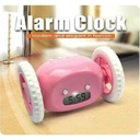 New LCD Display Running Alarm Clock Creative Runaway Wheel Rolling Snooze Alarm Clock Toy for Kids
