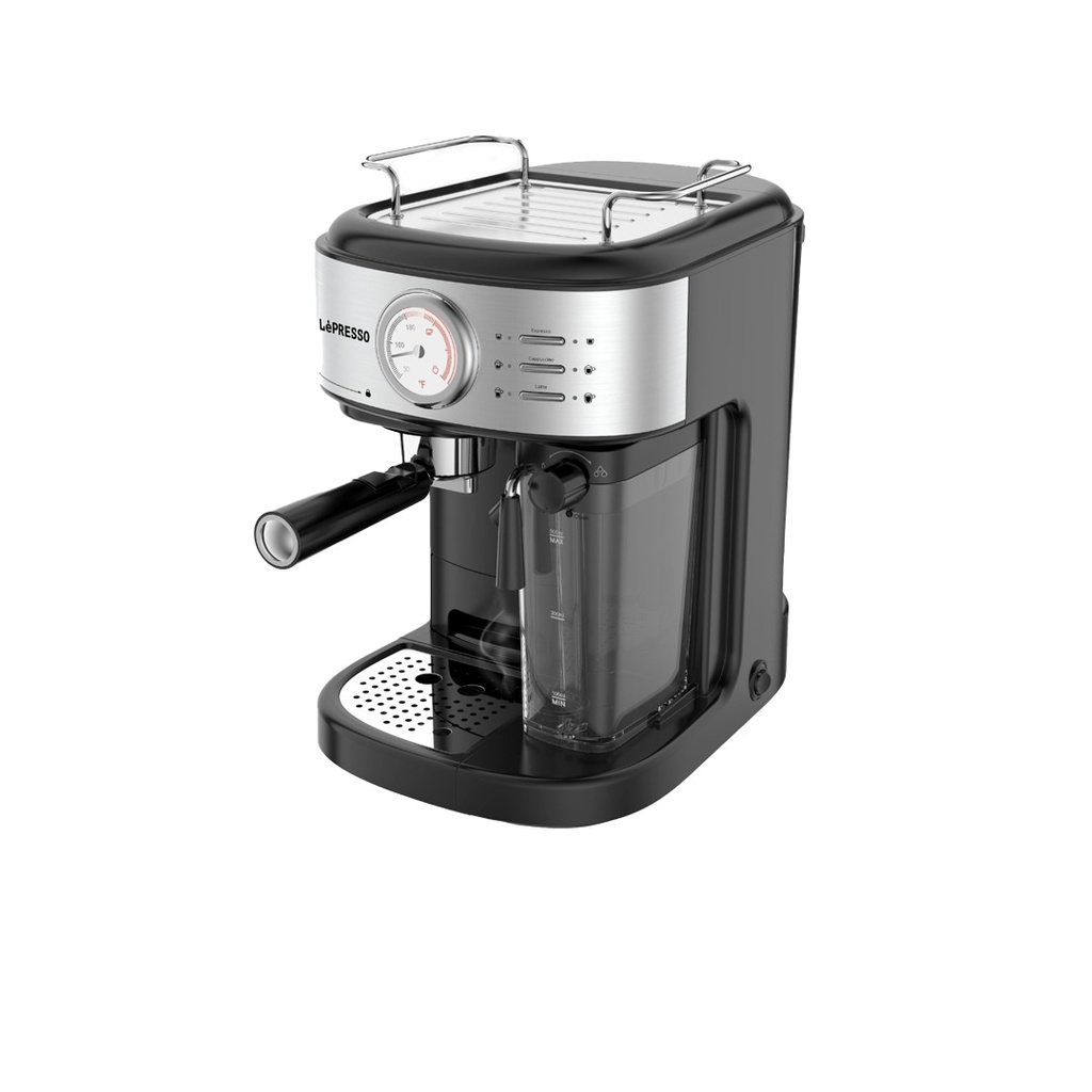 LePresso Coffee Machine 20 Bar Powerful Pressure Pump With Capsule Filter and Funnel - Black | LP20BCMCFBK |