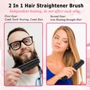 Cordless Hair Straightener Brush, 2 in 1 Portable Flat Iron & Straightening Brush with Built-in 4800 mAh Battery | LH-2201 |