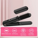 Cordless Hair Straightener Brush, 2 in 1 Portable Flat Iron & Straightening Brush with Built-in 4800 mAh Battery | LH-2201 |
