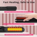 Cordless Hair Straightener Brush, 2 in 1 Portable Flat Iron & Straightening Brush with Built-in 4800 mAh Battery | LH-2201 |