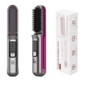 Cordless Hair Straightener Brush, 2 in 1 Portable Flat Iron & Straightening Brush with Built-in 4800 mAh Battery | LH-2201 |