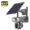 7MD Camera Solar Triple Lens Linkage Camera 10x Zoom with Dual Network (4G + WiFi) Model:7MD2430
