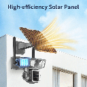 7MD Camera Solar Triple Lens Linkage Camera 10x Zoom with Dual Network (4G + WiFi) Model:7MD2430