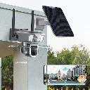 7MD Camera Solar Triple Lens Linkage Camera 10x Zoom with Dual Network (4G + WiFi) Model:7MD2430
