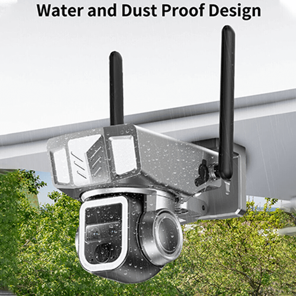 7MD Camera Solar Triple Lens Linkage Camera 10x Zoom with Dual Network (4G + WiFi) Model:7MD2430