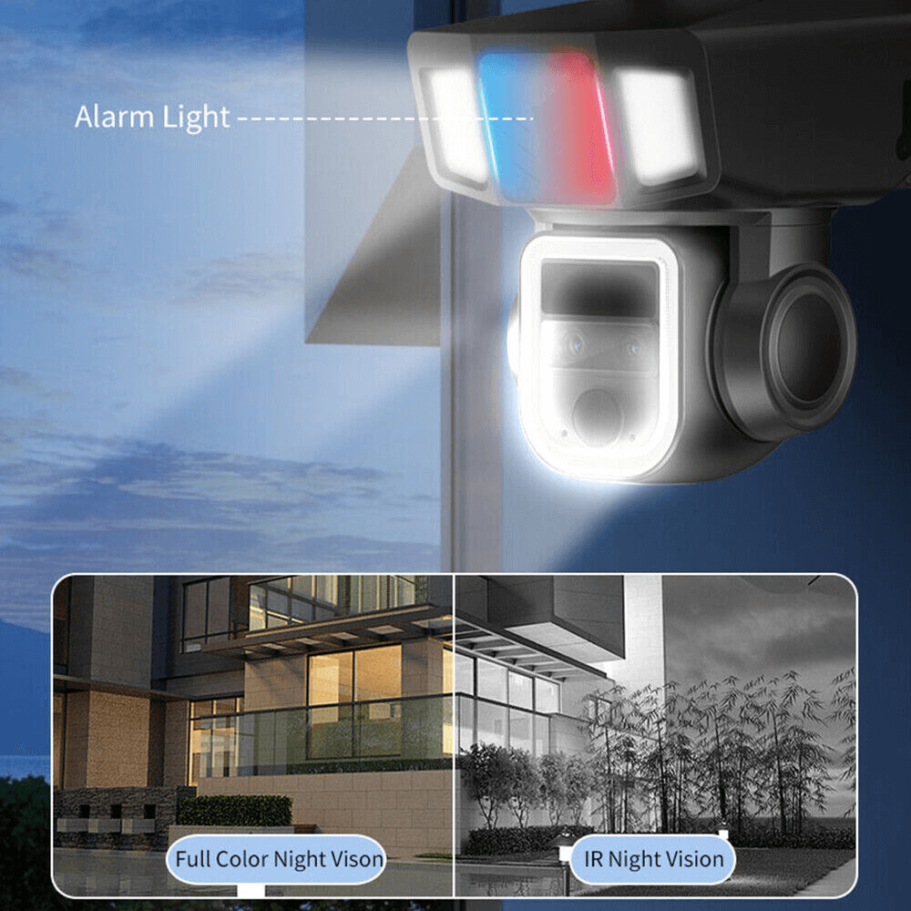7MD Camera Solar Triple Lens Linkage Camera 10x Zoom with Dual Network (4G + WiFi) Model:7MD2430