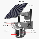 7MD Camera Solar Triple Lens Linkage Camera 10x Zoom with Dual Network (4G + WiFi) Model:7MD2430