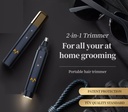 7MD 2 in 1 Portable Hair Trimmer Electric Shaving Nasal Nose & Ear Hair Facial Epilator Trimmer Model:7MD2433