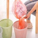 Quaanti Round Rattan Waste Basket,Dustbin Hollow Pattern Garbage Container Bin Storage Basket with Built-in Trash Bag Box, Solid Color Paper Basket Trash Can Dustbin for Bathroom,Kitchen,Office