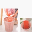 Quaanti Round Rattan Waste Basket,Dustbin Hollow Pattern Garbage Container Bin Storage Basket with Built-in Trash Bag Box, Solid Color Paper Basket Trash Can Dustbin for Bathroom,Kitchen,Office