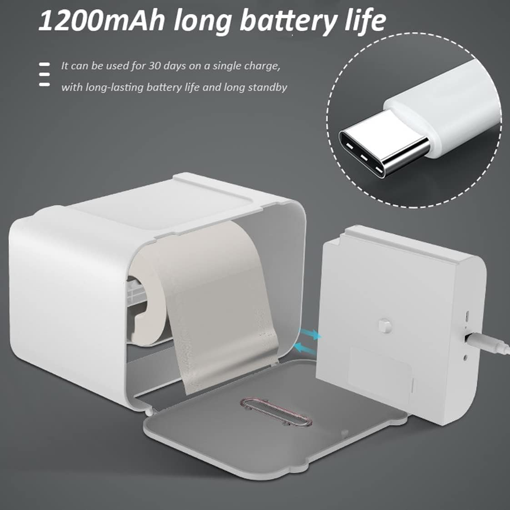 Smart Paper Towel Dispenser, Wall Mounted Paper Towel Dispenser, Induction Automatic Paper Output, USB Charging, Toilet Paper Holder Tissue Box, for Bathroom Kitchen Living Room |