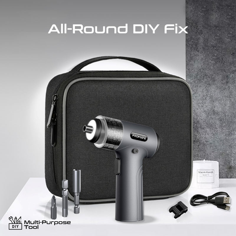 Promate 36-Pieces Wireless Electric Screwdriver Kit with LED Fill Light | ProTools-31G |