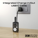 Promate 35W Transparent Smartphone and Apple Watch Charging Power Bank with USB-C & Lightning Cable | Mavrix |