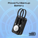 Promate 35W Transparent Smartphone and Apple Watch Charging Power Bank with USB-C & Lightning Cable | Mavrix |