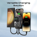 Promate 35W Transparent Smartphone and Apple Watch Charging Power Bank with USB-C & Lightning Cable | Mavrix |