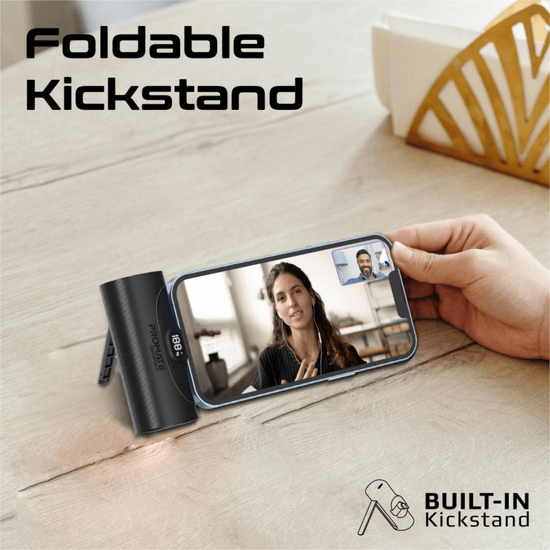 Promate Ultra-Compact 4-Piece Fast Charging Power Bank Kit with In-Built USB-C and Lightning Connectors | DeltaPack |