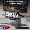 Promate Motorized Ergonomic Monitor & Laptop Stand with Built-In USB Hub | Raizer |