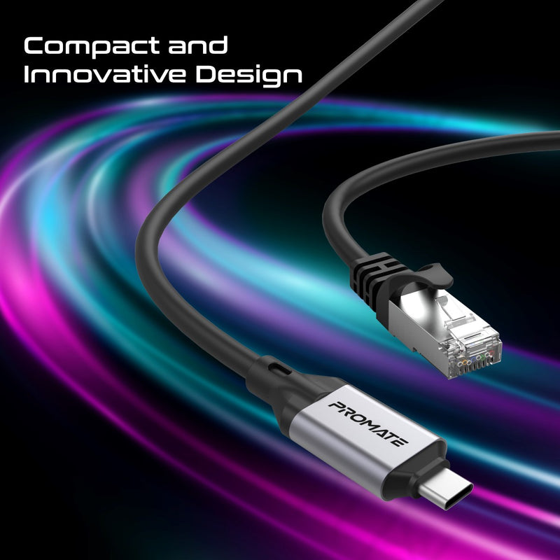 Promate High Speed USB-C Gigabit Ethernet Cable | CLink-RJ45 |