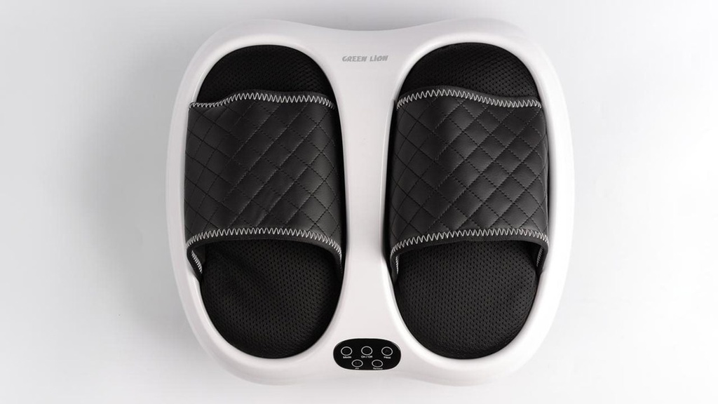Green Lion Foot Massager With Multiple Heating & Air Pressure & Vibration Levels - White | GNFOOTMGWH |