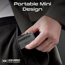 Promate Ultra-Compact Fast Charging Power Bank with Dual foldable USB-C™ & Lightning Connectors 20W, 5000mAh | PowerUp-Duo |