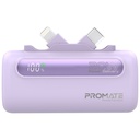 Promate Ultra-Compact Fast Charging Power Bank with Dual foldable USB-C™ & Lightning Connectors 20W, 5000mAh | PowerUp-Duo |