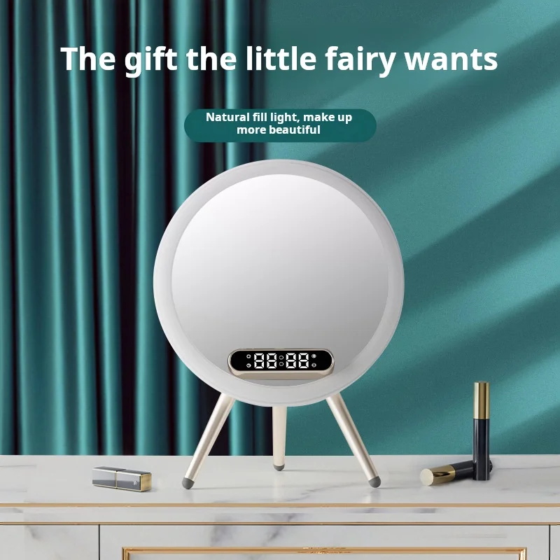 Magic Mirror Q6 With Light & 15W Wireless Charging Bluetooth Clock Q6