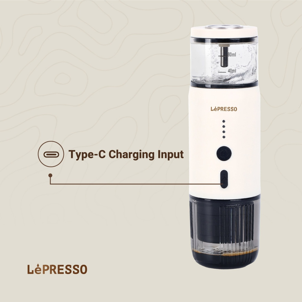 LePresso 135W 80ml Portable Espresso Machine Temperature Gauge Direct Heating & Extraction for Perfect Coffee |LP001|