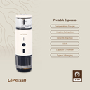 LePresso 135W 80ml Portable Espresso Machine Temperature Gauge Direct Heating & Extraction for Perfect Coffee |LP001|