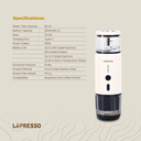LePresso 135W 80ml Portable Espresso Machine Temperature Gauge Direct Heating & Extraction for Perfect Coffee |LP001|