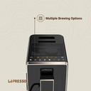 LePresso 20 Bar Automatic Espresso Machine - Adjustable Grinder, Hot Water Dispenser, Multiple Brewing Options - Black |LP003| |LPCFFM0003-BK|