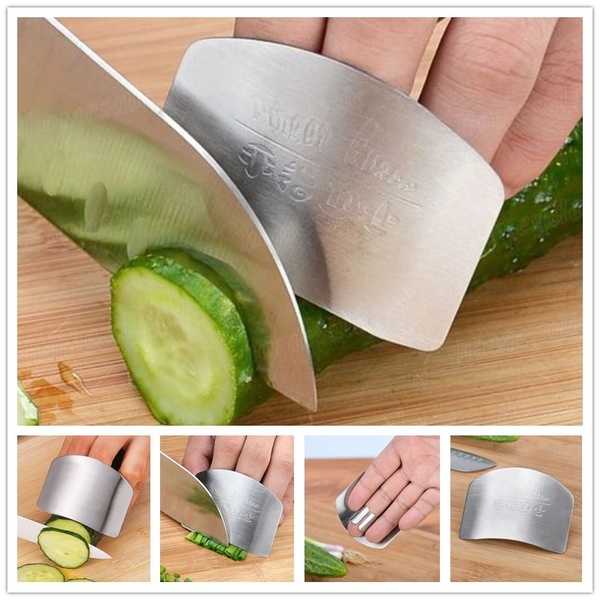 Finger guard Stainless steel Safe Cook knife cutting protector Hand Kitchen Safe slice tool for Chef - Cooking Avoid Hurting When Slicing