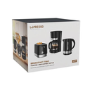 LePresso Breakfast Set: Toaster, Kettle & Drip Coffee Maker - Auto Shut Off, Keep Warm Function, Stainless Steel - Black |LP009||LPCFFM0009|