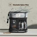 LePresso Dual Brew Espresso & Drip Coffee Machine 20 Bar Pressure, Milk Steamer, Adjustable Temperature, Programmable, Nespresso Compatible - Black |LP002||LPCFFM0002-BK|