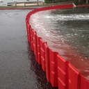 Premium L-Shaped Flood Barrier ABS Door Flood Protection Anti-Slip Water Baffle for Garage & Basement