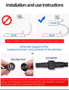 Mist Maker 8/12 Head Ultrasonic Mist Fogger with Power Supply for Rockery, Pool, Fish Pond Fog