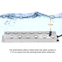 Mist Maker 8/12 Head Ultrasonic Mist Fogger with Power Supply for Rockery, Pool, Fish Pond Fog