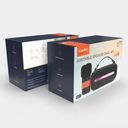 Porodo Soundtec 24W Portable Speaker Dual MIC Powerful Bass, FM Radio, RGB Light & Carrying Strap - Black