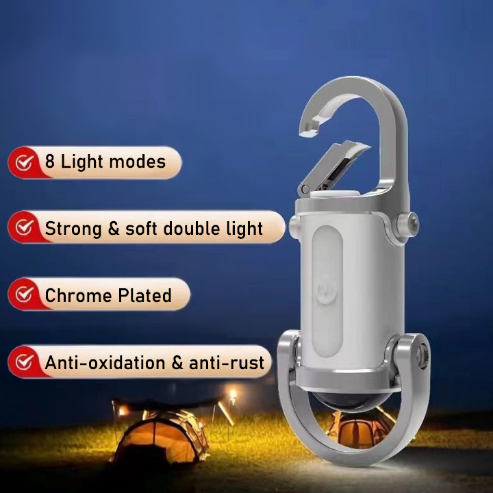 Keychain Flashlight Compact Bi-Directional LED with Fast Charging & Emergency SOS