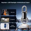 Keychain Flashlight Compact Bi-Directional LED with Fast Charging & Emergency SOS