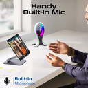 Promate Dynamic High Fidelity Dual Mode RGB Speaker with 4 in 1 Multifunctional Headphone Stand & USB Hub |Alpha-X|