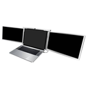 Powerology Dual Screen Portable Monitor 13.3" to 17.3" Laptops, Single Wire Connection, Windows & Mac Compatibility - Silver |PDSLM13|